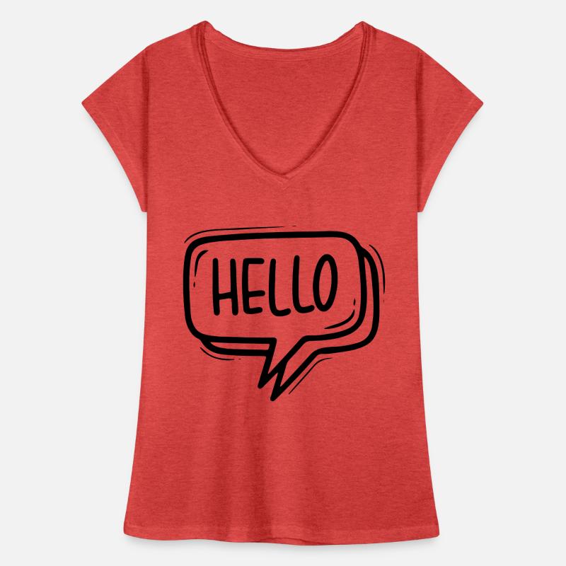 HELLO SPEECH BUBBLE GREETING SALUTATION WELCOME Women's Vintage T-Shirt