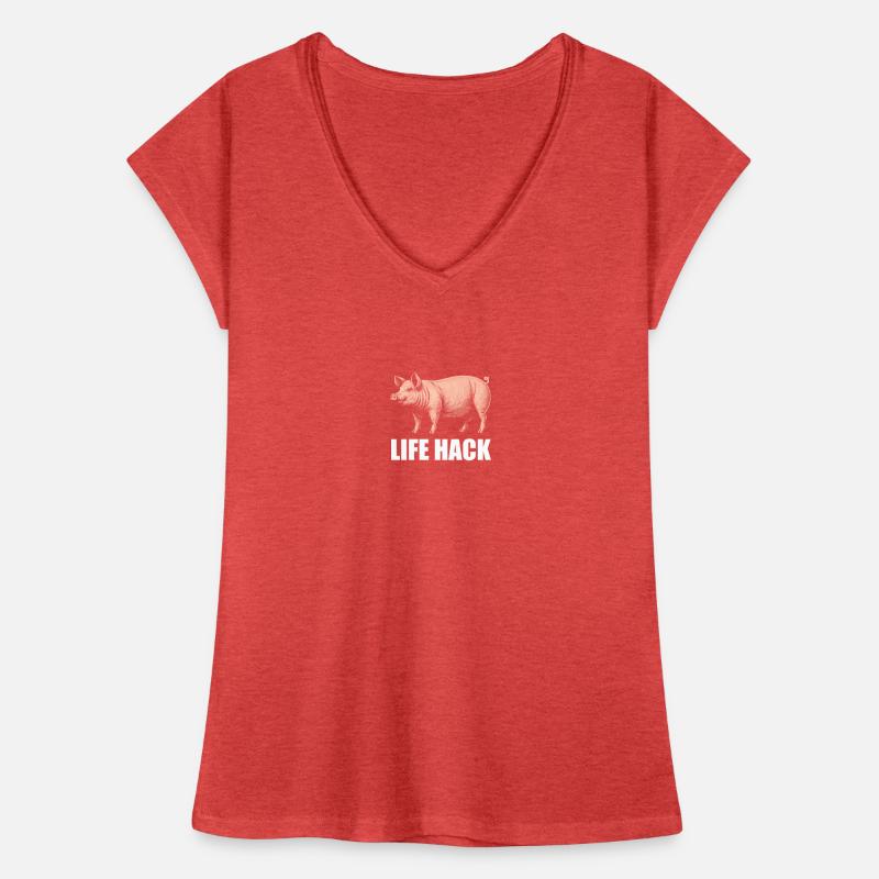Life Hack Butcher Fun Sarcasm Women's Vintage T-Shirt