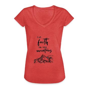 Christliche Bibelverse - Frauen Vintage T-Shirt - Rot meliert - Vorne