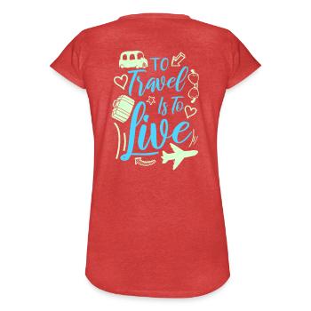 Reisen - Frauen Vintage T-Shirt - Rot meliert - Hinten