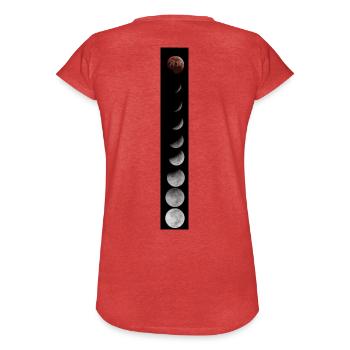 Mondfisternis Japanisch - Frauen Vintage T-Shirt - Rot meliert - Hinten - Danielle (179cm)