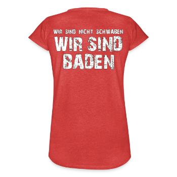 Baden keine Schwaben - Frauen Vintage T-Shirt - Rot meliert - Hinten