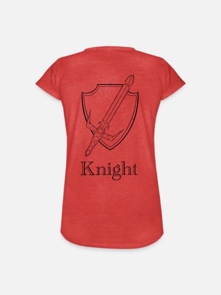 Knight - Frauen Vintage T-Shirt - Rot meliert