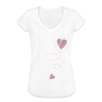 Schwangerschaft Ankündigung Baby Party Mutter Herz - Frauen Vintage T-Shirt - Anthrazit - Vorne