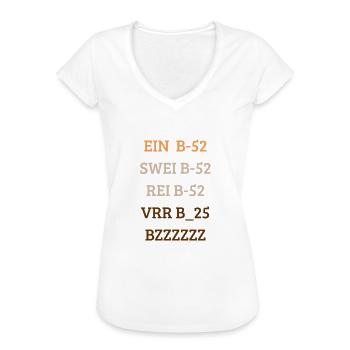 B-52 Cocktail - Frauen Vintage T-Shirt - Anthrazit - Vorne - Danielle (179cm)