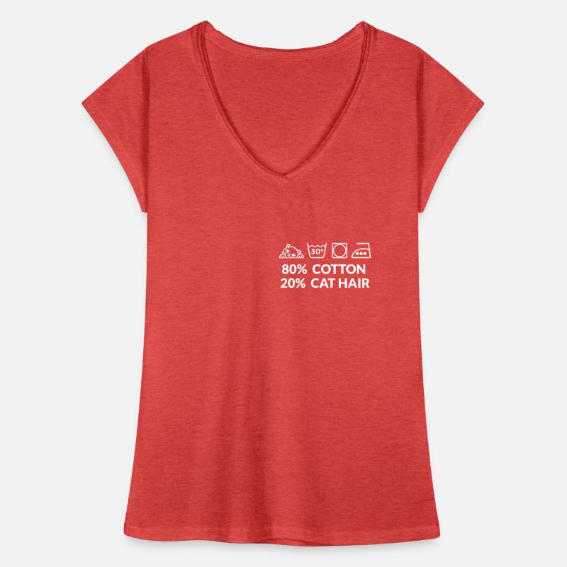 Poils de chat de chats drôles sort T-shirt vintage Femme