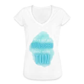 POSITIVE EINSTELLUNG MINDSET Motivation - Frauen Vintage T-Shirt - Anthrazit - Vorne - Danielle (179cm)