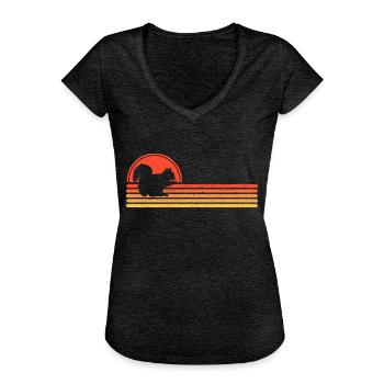 Écureuil - T-shirt vintage Femme - charbon - Devant - Danielle (179cm)