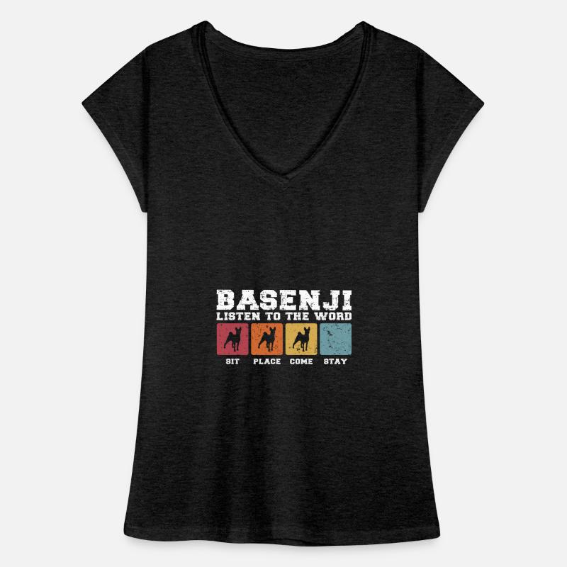 Basenji écouter la parole T-shirt vintage Femme