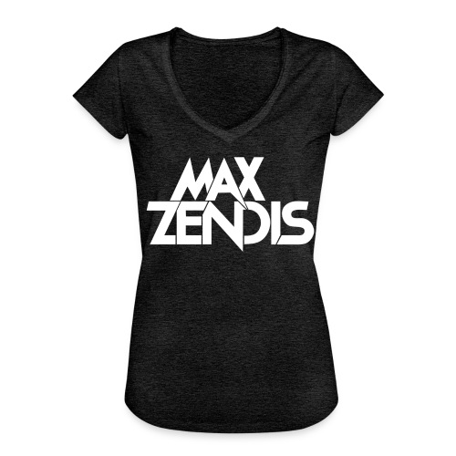 MAX ZENDIS Logo Big - Black/White - Frauen Vintage T-Shirt