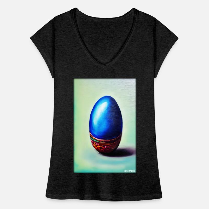 Easter Egg Easter Colorful Eggs Holiday Women's Vintage T-Shirt