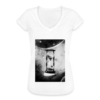Kosmische Sanduhr - Frauen Vintage T-Shirt - Anthrazit - Vorne - Danielle (179cm)