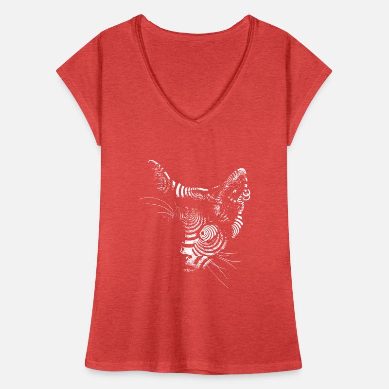 Katze Techno Frauen Vintage T-Shirt