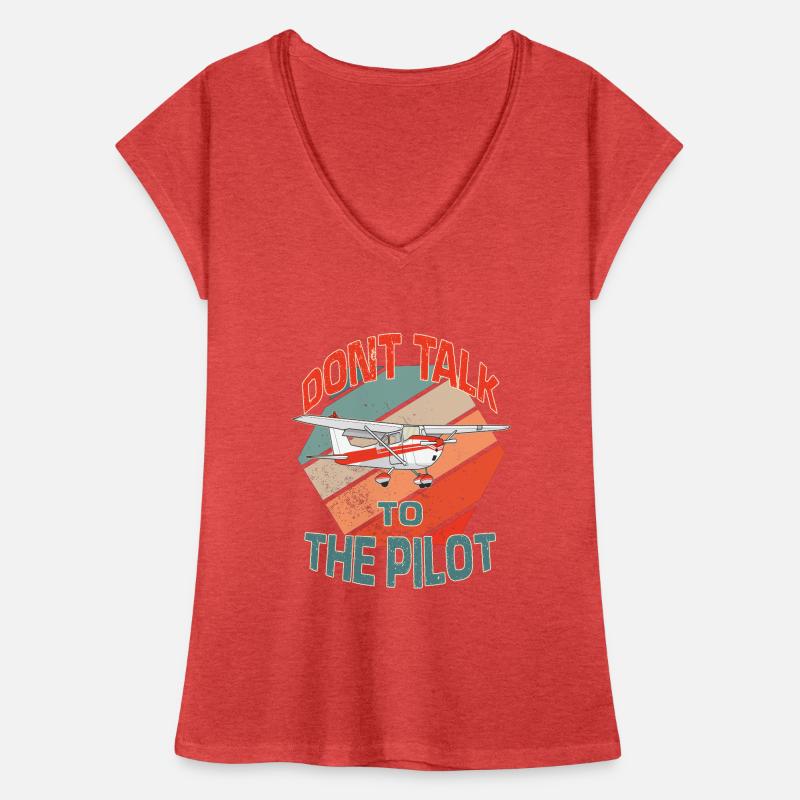 Retro Pilot Model Airplane Pilot Model Flight Women's Vintage T-Shirt
