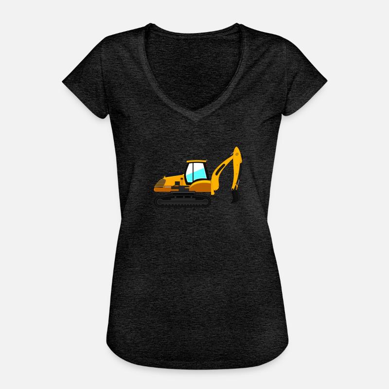Excavator gift gift idea - Women's Vintage T-Shirt - charcoal grey