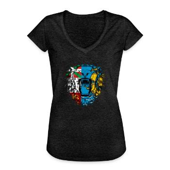 Saint-Pierre-et-Miquelon - T-shirt vintage Femme - charbon - Devant - Danielle (179cm)