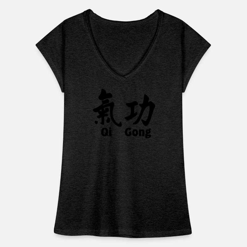 QI-Gong-Skript mit Text horizontal Frauen Vintage T-Shirt