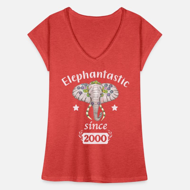 Elephantastic since 2000, elephant head decorated Women's Vintage T-Shirt