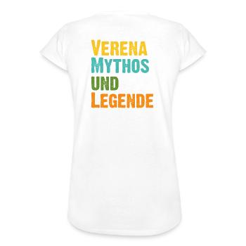 Verena, die Frau der Mythos die Legende - Frauen Vintage T-Shirt - Anthrazit - Hinten - Danielle (179cm)