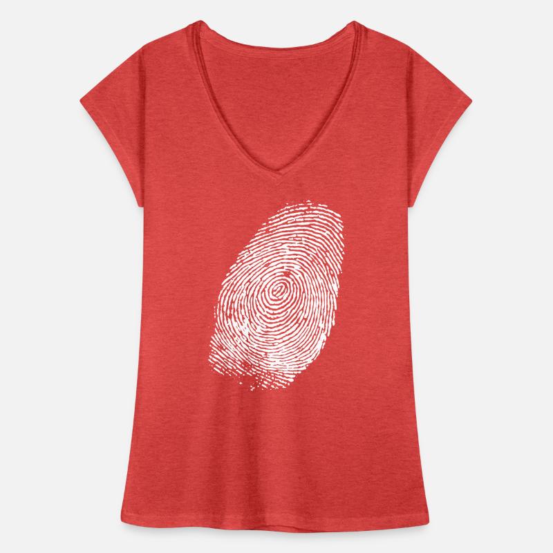 Empreinte digitale (blanc) T-shirt vintage Femme