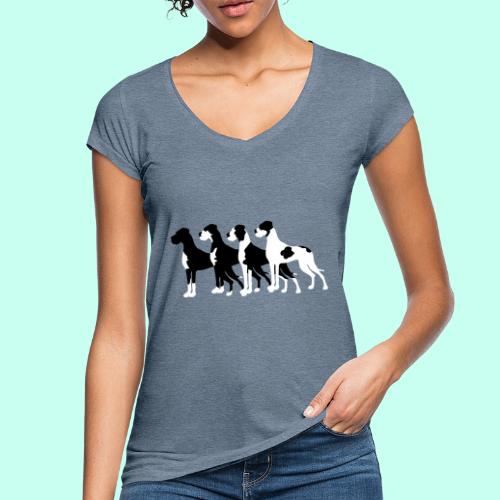 Schwarze Doggen - Frauen Vintage T-Shirt
