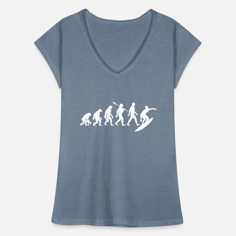 Evolution Surfer - Surfen - Surfbrett Frauen Vintage T-Shirt