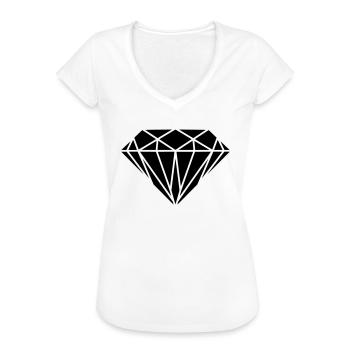 diamond - Women's Vintage T-Shirt - vintage denim - Front - Danielle (179cm)