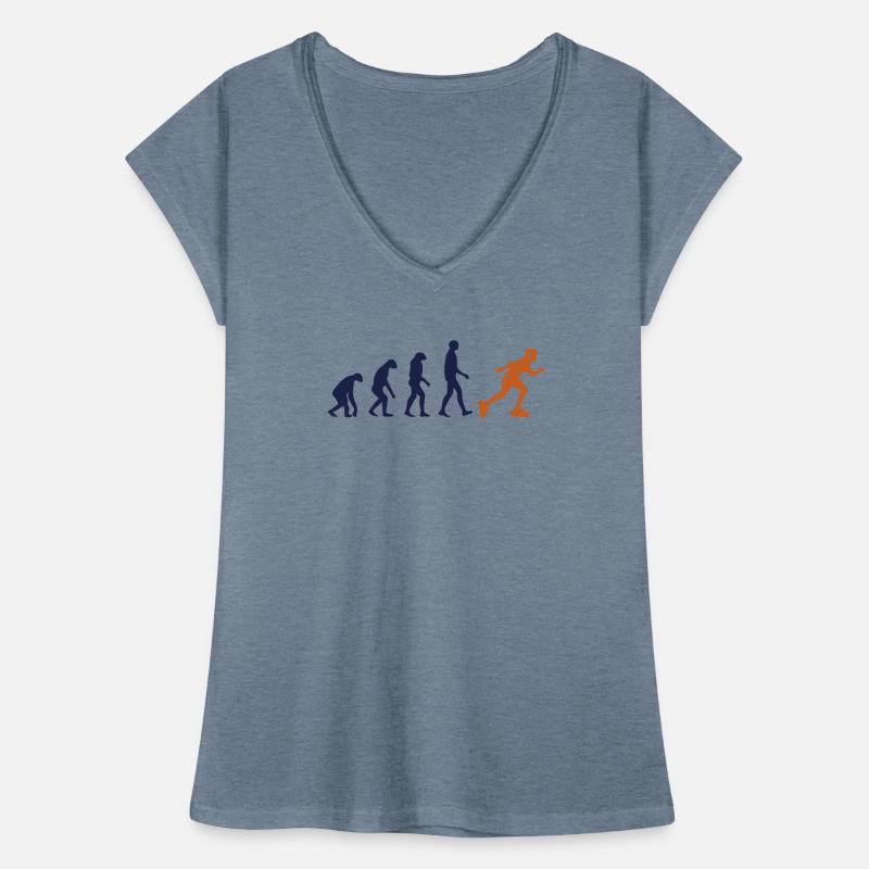 Skater Evolution Retro Roller Skating Development Women's Vintage T-Shirt