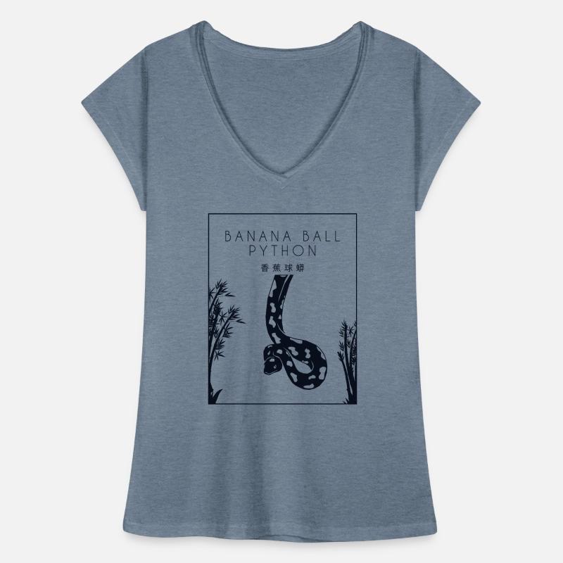 Boule de banane Python Hanzi Chinois Hanzi Snake Banane T-shirt vintage Femme