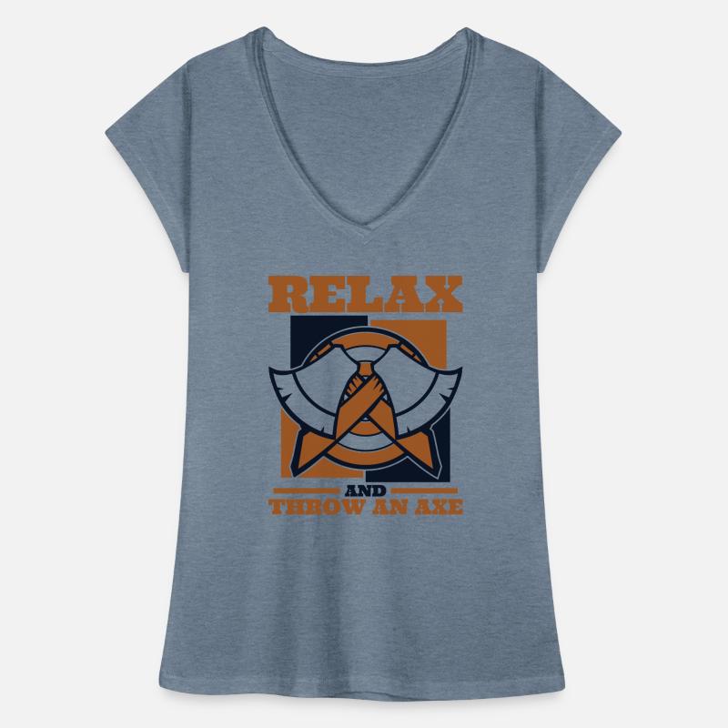 Relax And Throw An Axe Axe Throwing Game Axe Women's Vintage T-Shirt