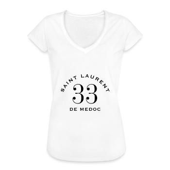 saint laurent de médoc 33 gironde - T-shirt vintage Femme - vintage bleu jeans - Devant - Danielle (179cm)