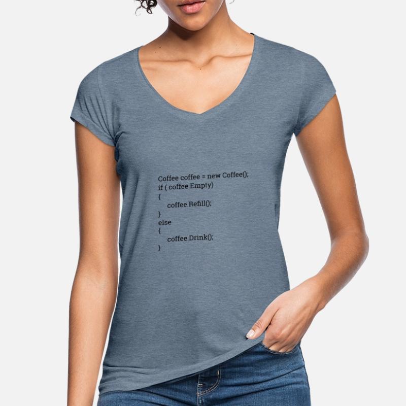 "Coffee and Code" | Programmierer, Programmer Frauen Vintage T-Shirt