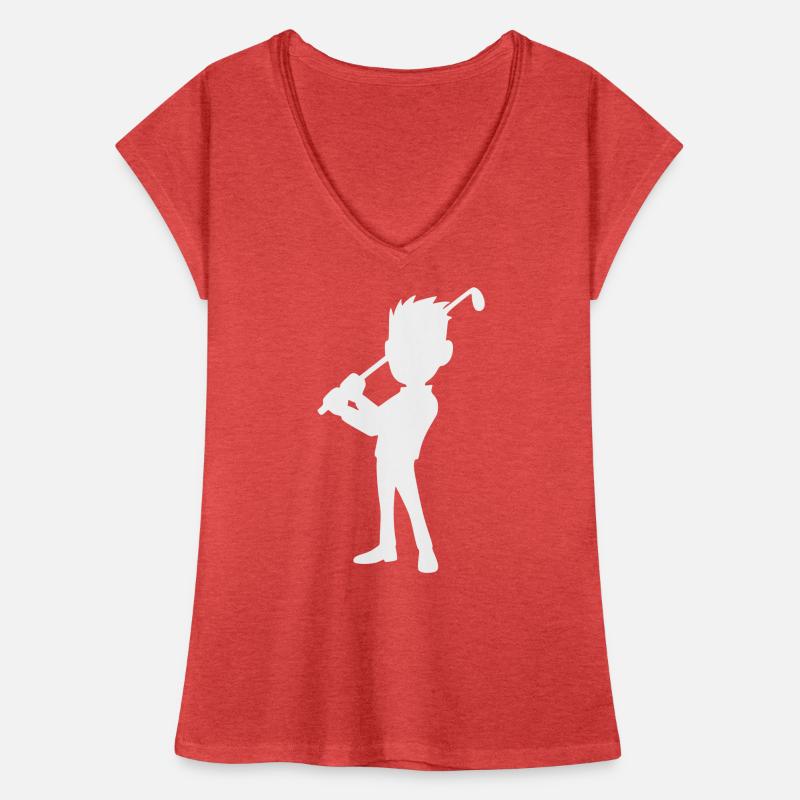 Golf-Design, Golfer Silhouette Frauen Vintage T-Shirt