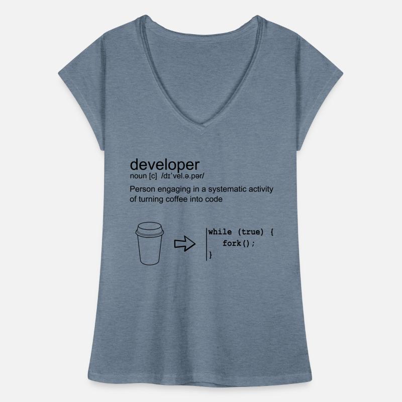 Developer & coffee T-shirt vintage Femme