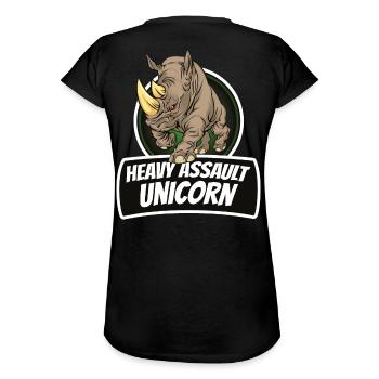 Armored Battle Unicorn - Women's Vintage T-Shirt - black - Back - Danielle (179cm)