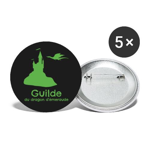 Badge Guilde - Lot de 5 grands badges (56 mm)