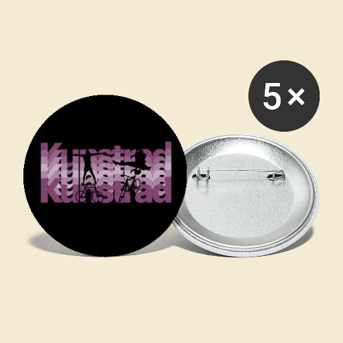Kunstrad | Typo Art Maske - Buttons groß 56 mm (5er Pack)