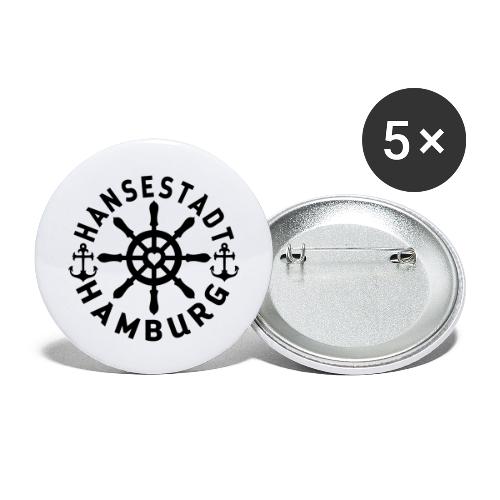 Hamburger Steuerrad - Buttons groß 56 mm (5er Pack)