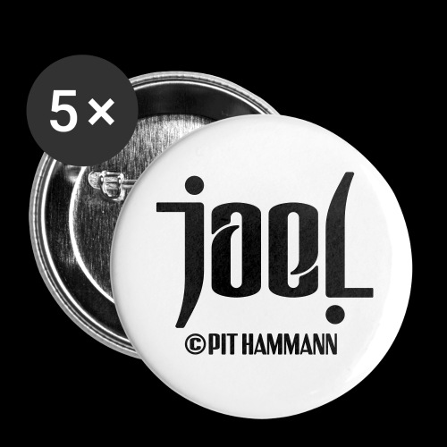 Ambigramm Joel 01 Pit Hammann - Buttons groß 56 mm (5er Pack)