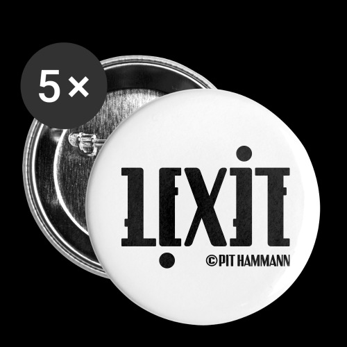 Ambigramm Lexie 01 Pit Hammann - Buttons groß 56 mm (5er Pack)