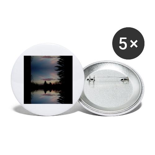 Sonnenhorizont Spiegelung Ufowolke - Buttons groß 56 mm (5er Pack)