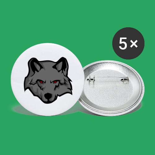 wolf logo - Confezione da 5 spille grandi (56 mm)