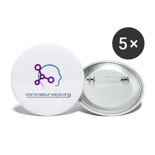 coronasruveys full logo transparent - Buttons large 2.2''/56 mm (5-pack)