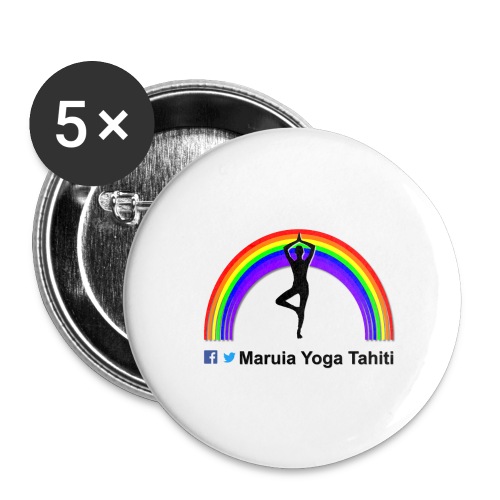 Logo de Maruia Yoga Tahiti - Lot de 5 grands badges (56 mm)
