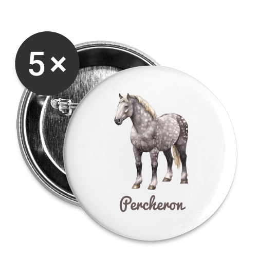 Percheron - Buttons groß 56 mm (5er Pack)
