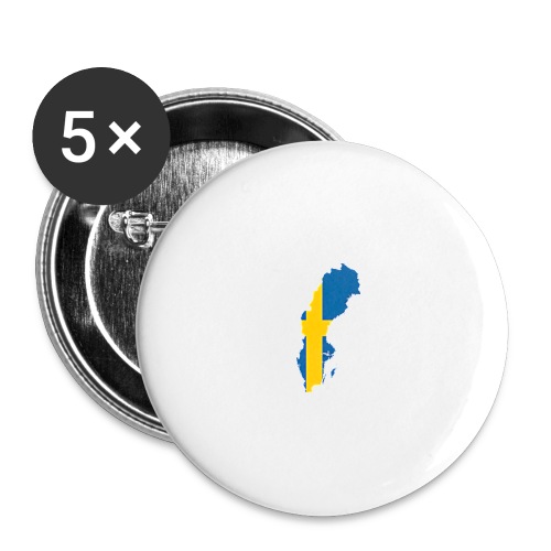 Swedish merch - Stora knappar 56 mm (5-pack)