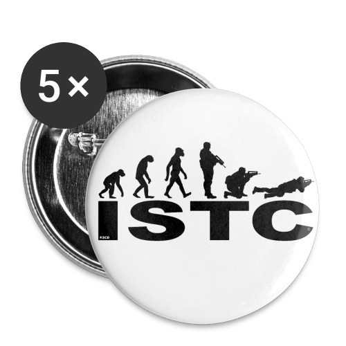 ISTC NOIR - Lot de 5 grands badges (56 mm)