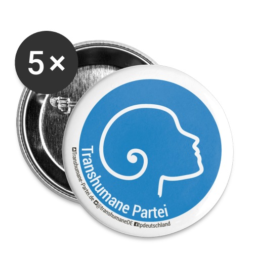 Logo TPD: Name & Social - Buttons groß 56 mm (5er Pack)