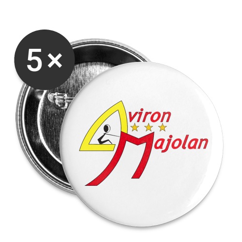 logo aviron majolan png - Lot de 5 grands badges (56 mm)