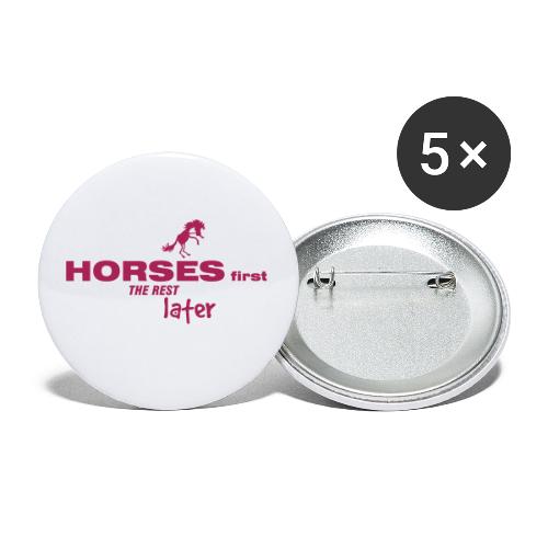 HORSES FIRST THE REST LATER - Buttons groß 56 mm (5er Pack)